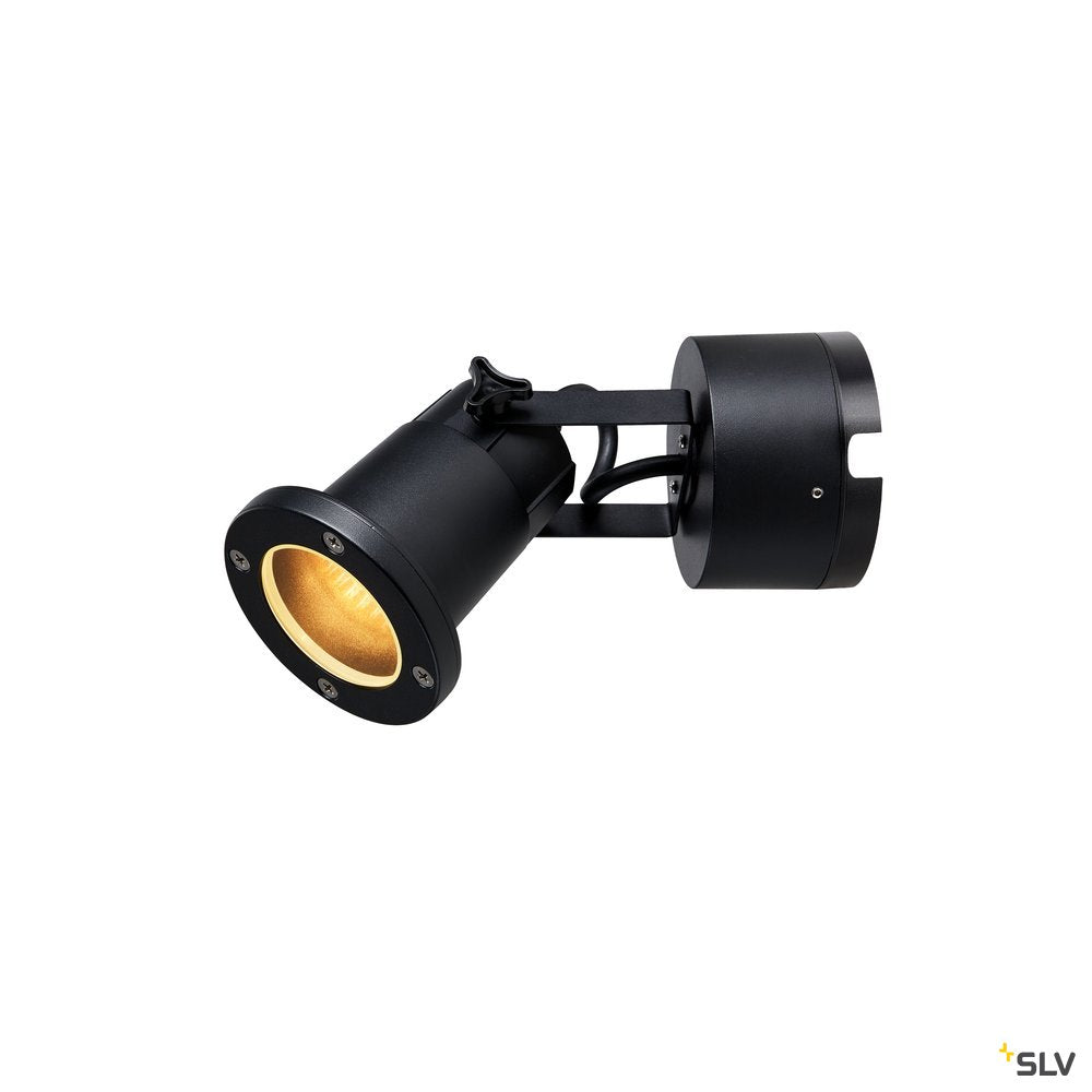 SLV NAUTILUS WL QPAR51 Outdoor Wandaufbauleuchte schwarz