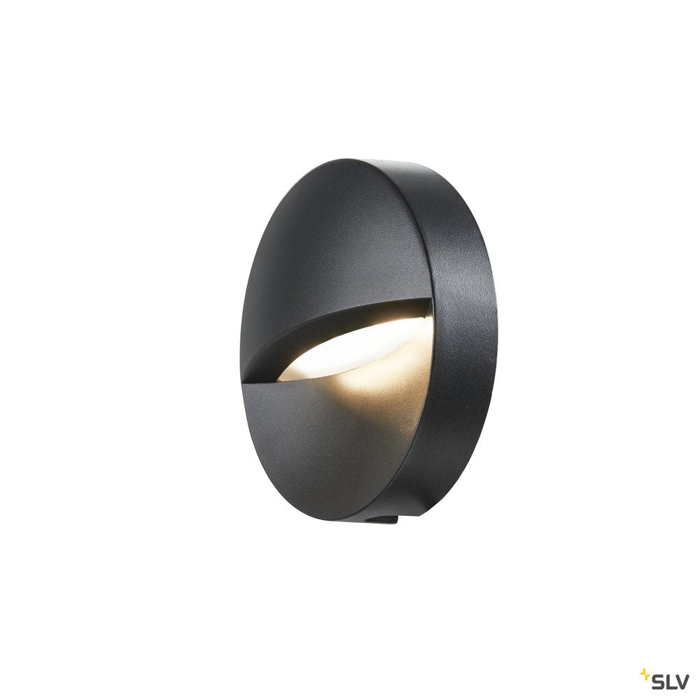 SLV DOWNUNDER OUT round WL Outdoor LED Wandeinbauleuchte anthrazit 3000K