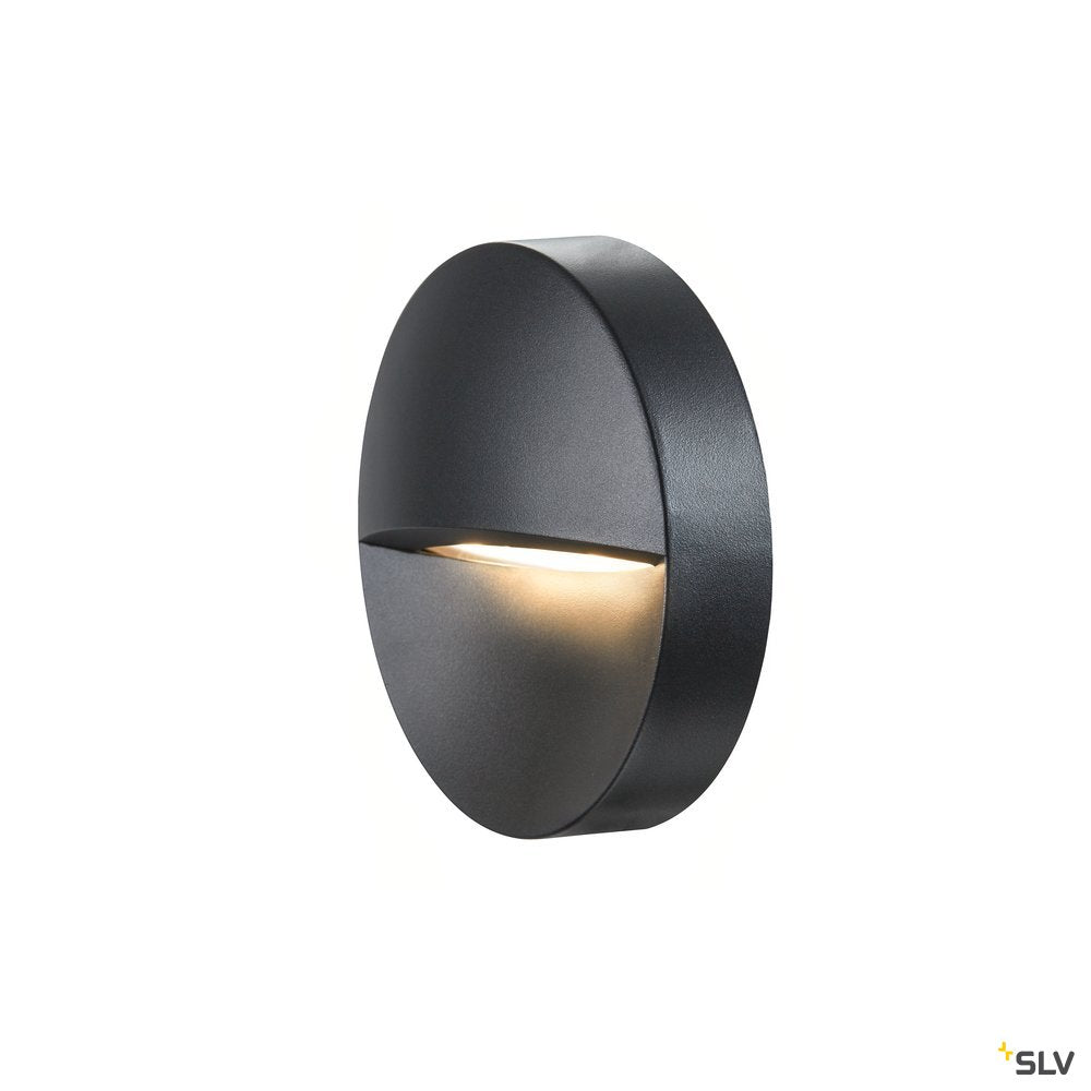 SLV DOWNUNDER OUT round WL Outdoor LED Wandeinbauleuchte anthrazit 3000K