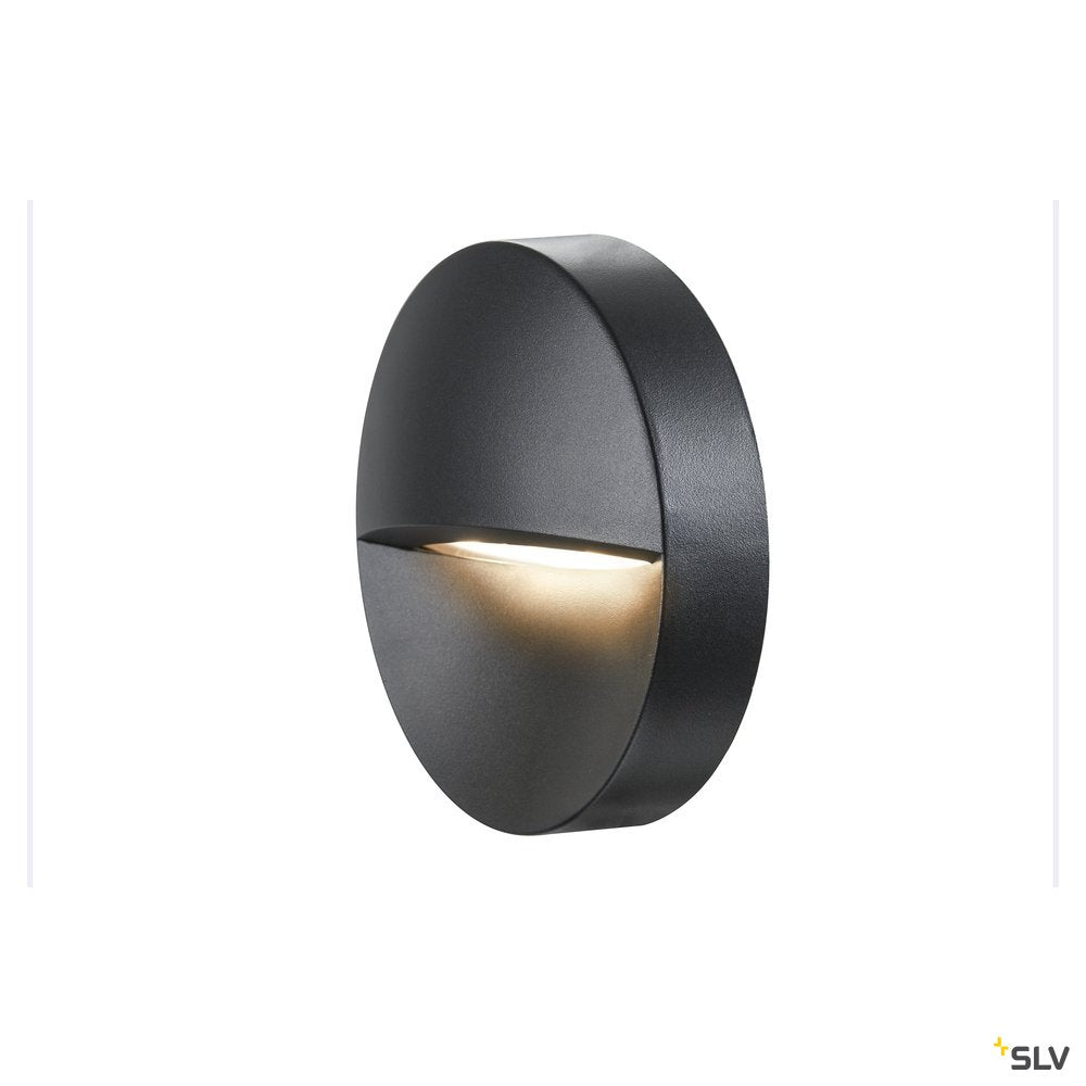 SLV DOWNUNDER OUT round WL Outdoor LED Wandeinbauleuchte anthrazit 3000K