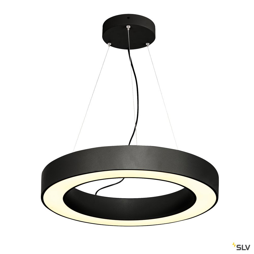 SLV MEDO RING 60 DALI Indoor LED Pendelleuchte schwarz 3000K