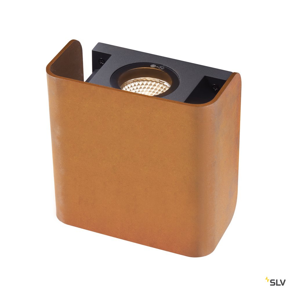 SLV MANA OUT Outdoor Wandaufbauleuchte rost IP65 dimmbar