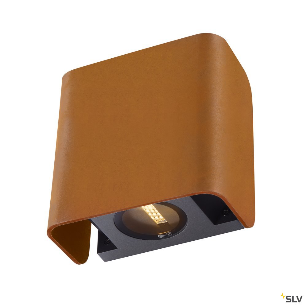 SLV MANA OUT Outdoor Wandaufbauleuchte rost IP65 dimmbar