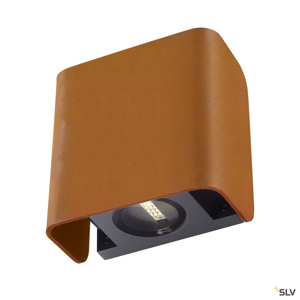 SLV MANA OUT Outdoor Wandaufbauleuchte rost IP65 dimmbar