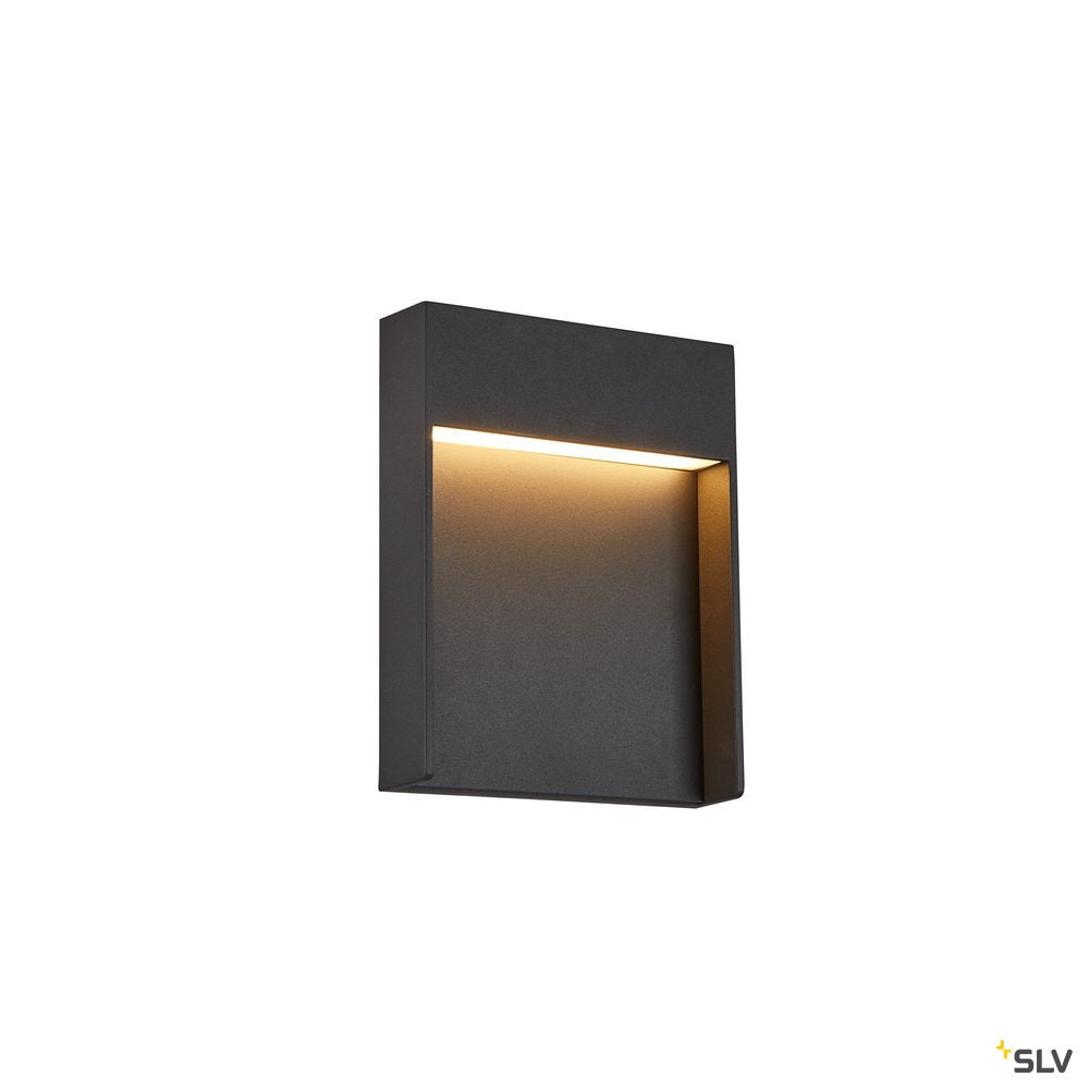 SLV FLATT Outdoor LED Wandaufbauleuchte 3000K IP65 anthrazit