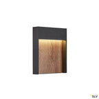 SLV FLATT Outdoor LED Wandaufbauleuchte 3000K IP65 anthrazit/braun