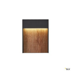 SLV FLATT Outdoor LED Wandaufbauleuchte 3000K IP65 anthrazit/braun