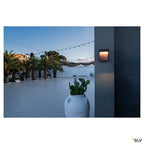 SLV FLATT Outdoor LED Wandaufbauleuchte 3000K IP65 anthrazit/braun