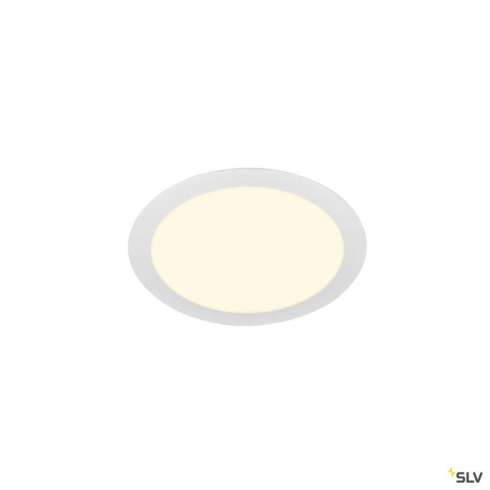 SLV SENSER 24 Indoor LED Deckeneinbauleuchte rund weiß