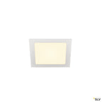 SLV SENSER 18 Indoor LED Deckeneinbauleuchte eckig weiß
