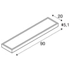 SLV NEW FLAT Indoor LED Wandleuchte RGBW weiß