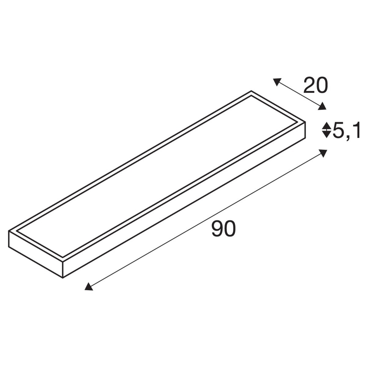 SLV NEW FLAT Indoor LED Wandleuchte RGBW weiß