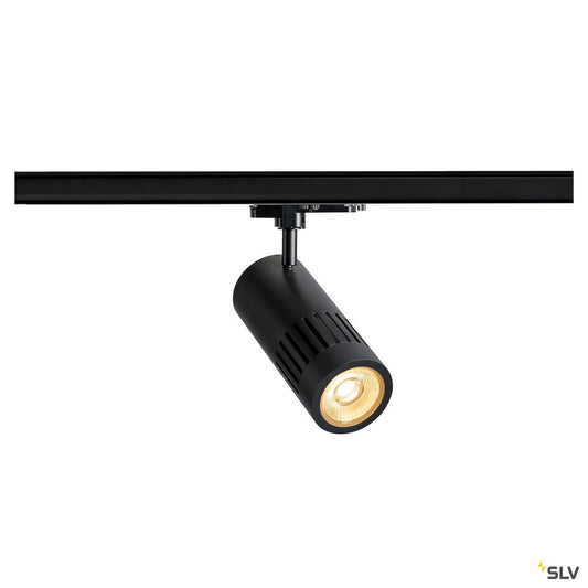 SLV 3~ STRUCTEC DALI 3 Phasen System Leuchte schwarz 3000K 36° inkl. 3 Phasen-Adapter