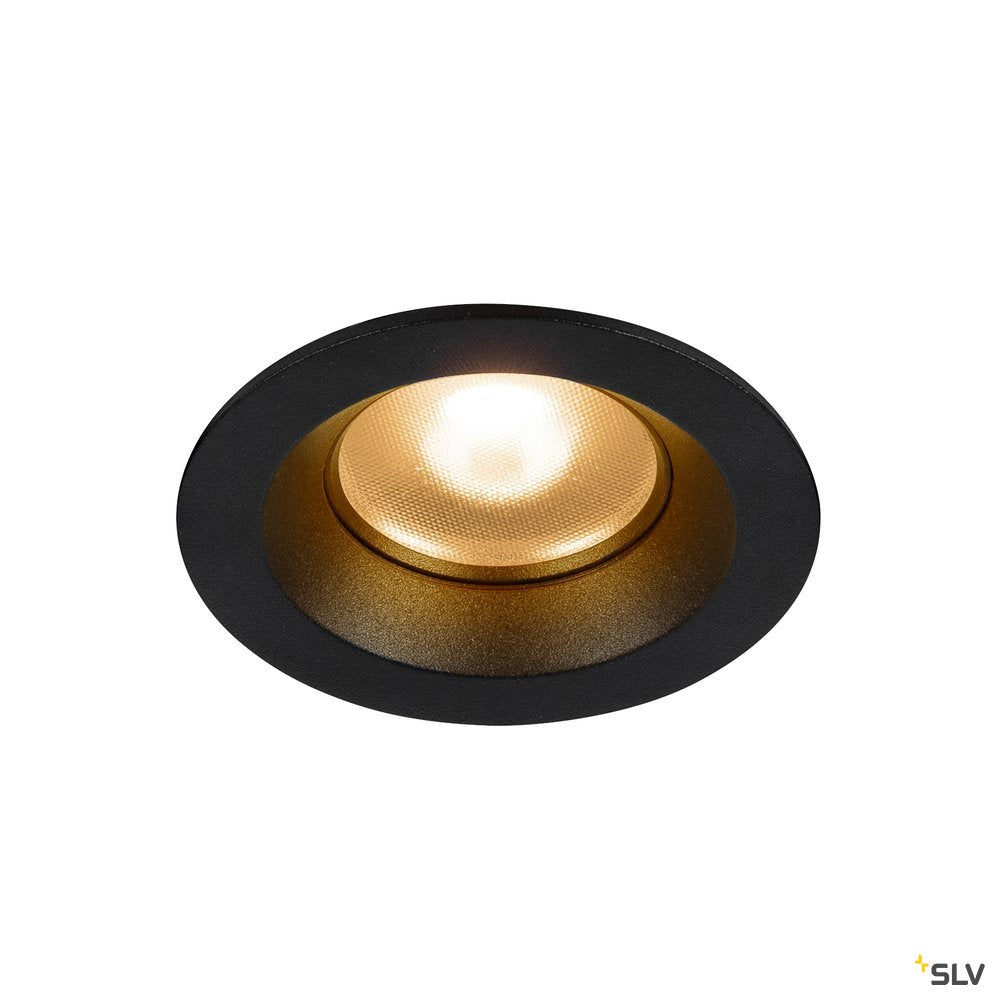 SLV DINGILO Indoor LED Deckeneinbauleuchte schwarz 2700K schwenkbar
