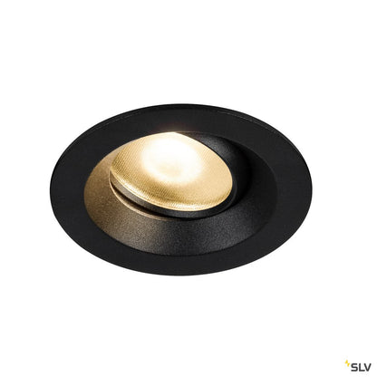 SLV DINGILO Indoor LED Deckeneinbauleuchte schwarz 3000K schwenkbar