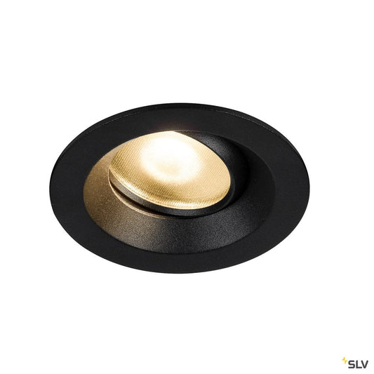 SLV DINGILO Indoor LED Deckeneinbauleuchte schwarz 3000K schwenkbar