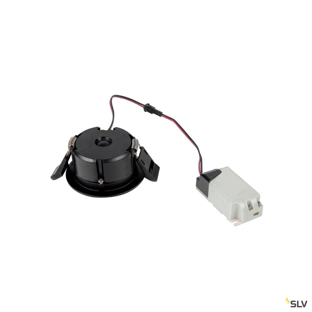 SLV DINGILO Indoor LED Deckeneinbauleuchte schwarz 3000K schwenkbar