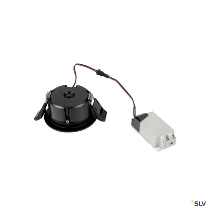SLV DINGILO Indoor LED Deckeneinbauleuchte schwarz 3000K schwenkbar