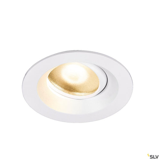 SLV DINGILO Indoor LED Deckeneinbauleuchte weiß 3000K schwenkbar