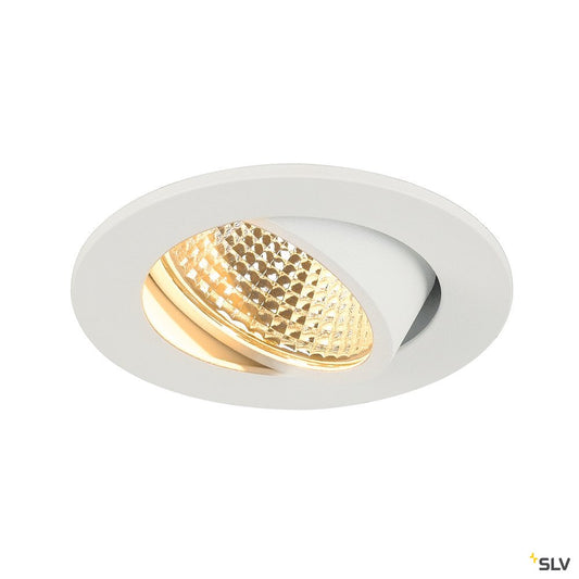 SLV NEW TRIA 68 I CS Indoor LED Deckeneinbauleuchte weiß rund 2700K 38° inkl. Treiber Clipfedern