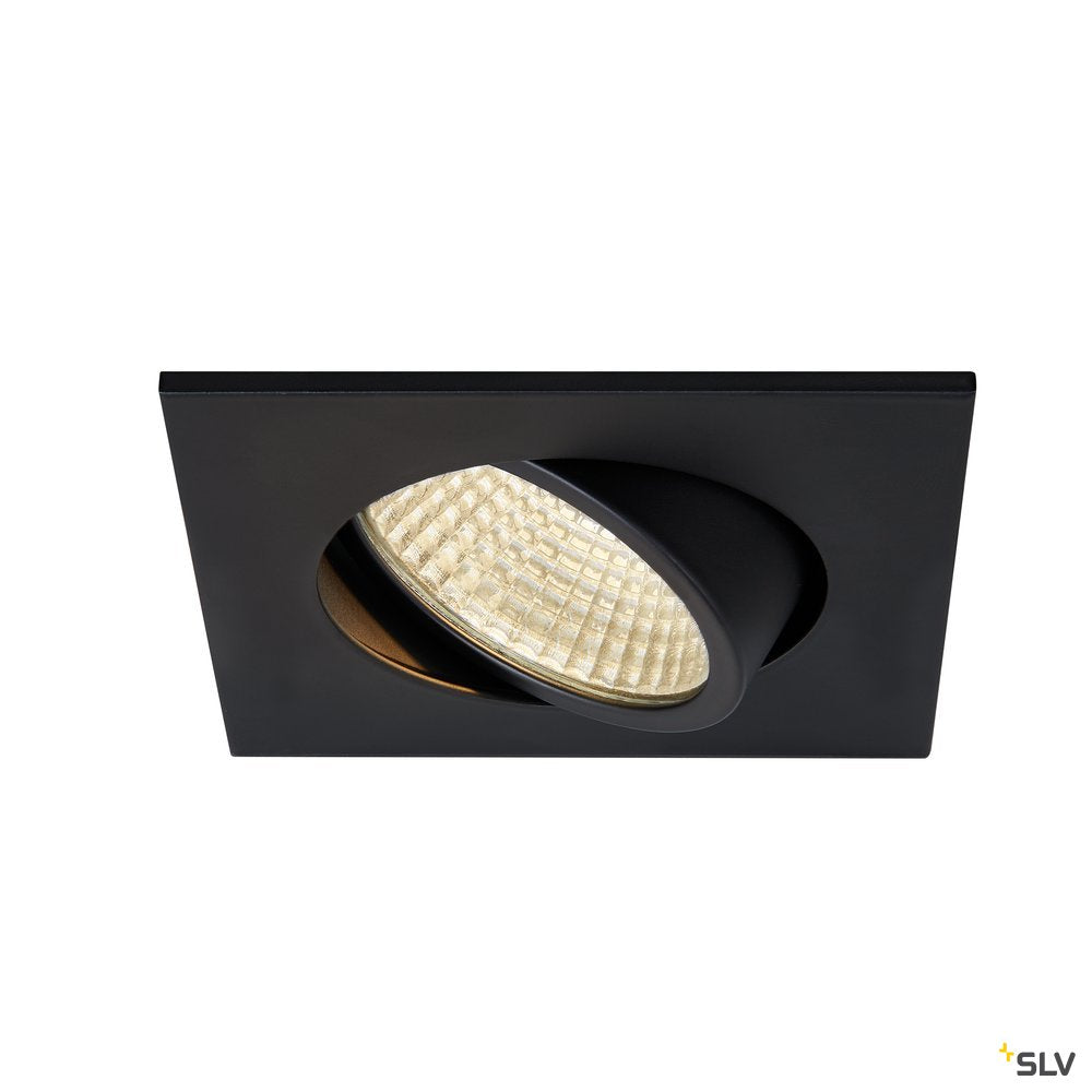 SLV NEW TRIA 68 I CS Indoor LED Deckeneinbauleuchte schwarz eckig 3000K 38° inkl. Treiber Clipfedern