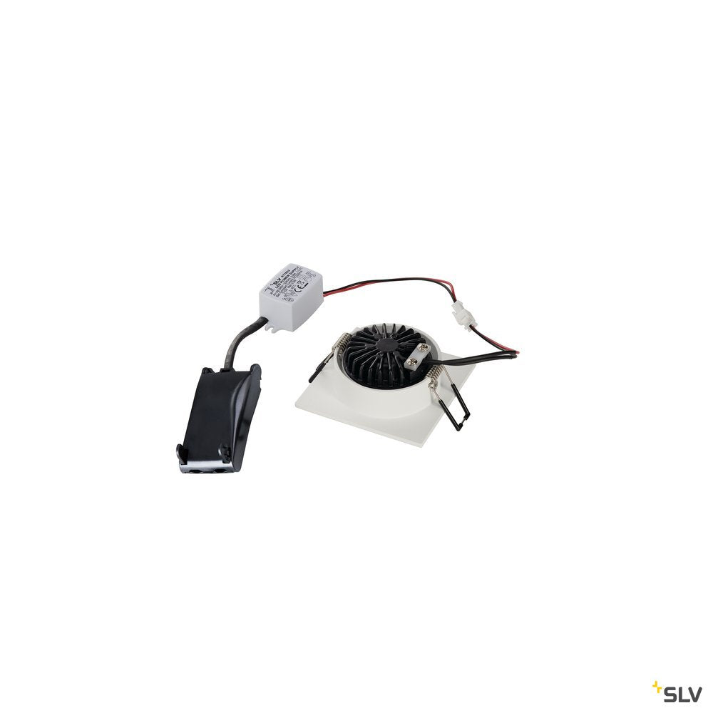 SLV NEW TRIA 68 I CS Indoor LED Deckeneinbauleuchte weiß eckig 2700K 38° inkl. Treiber Clipfedern