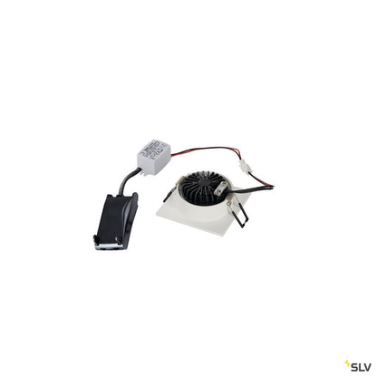 SLV NEW TRIA 68 I CS Indoor LED Deckeneinbauleuchte weiß eckig 2700K 38° inkl. Treiber Clipfedern