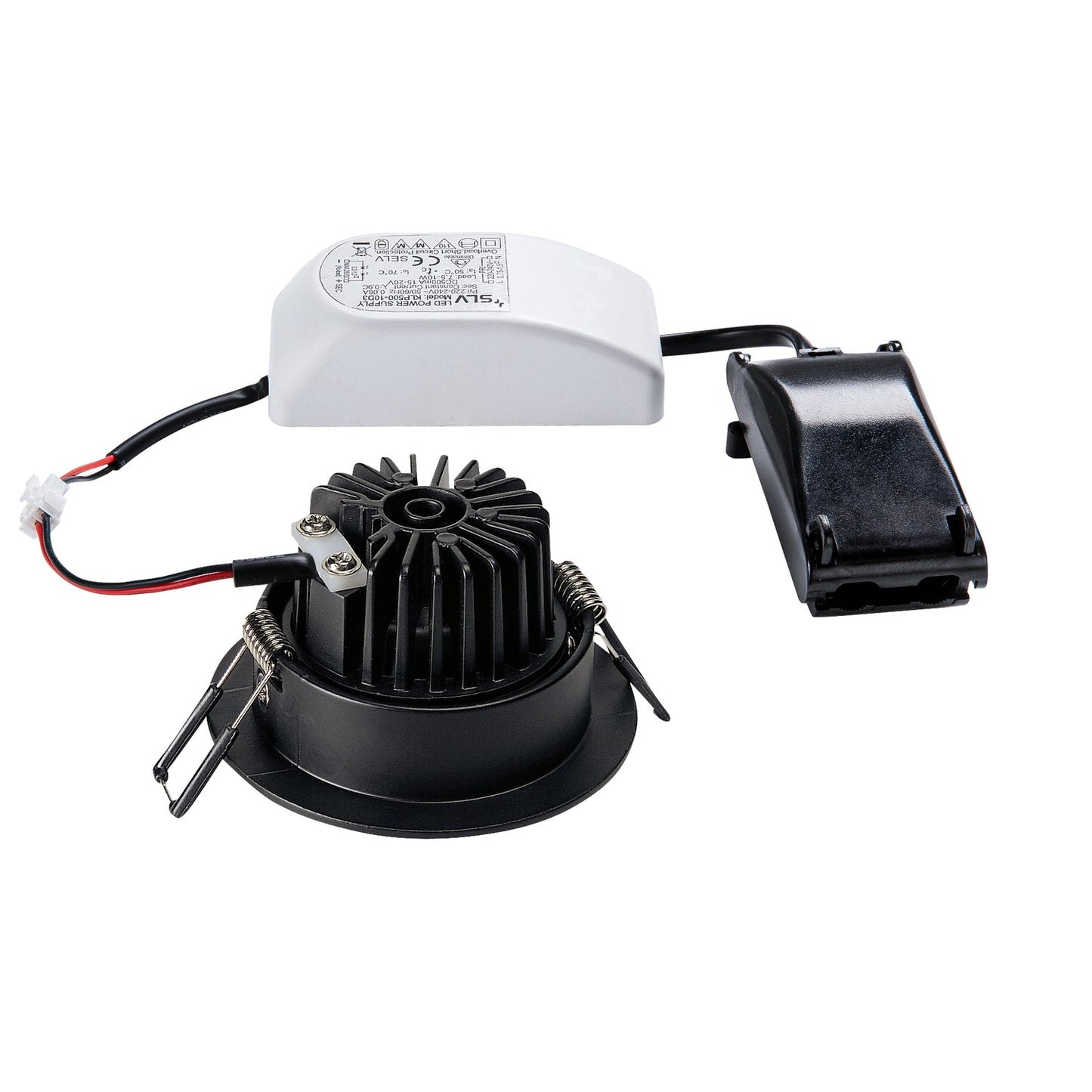 SLV NEW TRIA 68 I CS Indoor LED Deckeneinbauleuchte schwarz 2700K rund