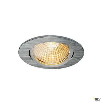 SLV NEW TRIA 68 I CS Indoor LED Deckeneinbauleuchte alu 2700K rund