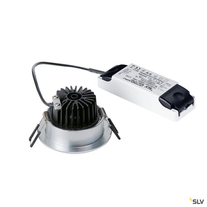 SLV NEW TRIA 68 I CS Indoor LED Deckeneinbauleuchte alu 2700K rund
