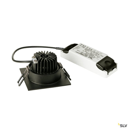 SLV NEW TRIA 68 I CS Indoor LED Deckeneinbauleuchte schwarz 2700K eckig