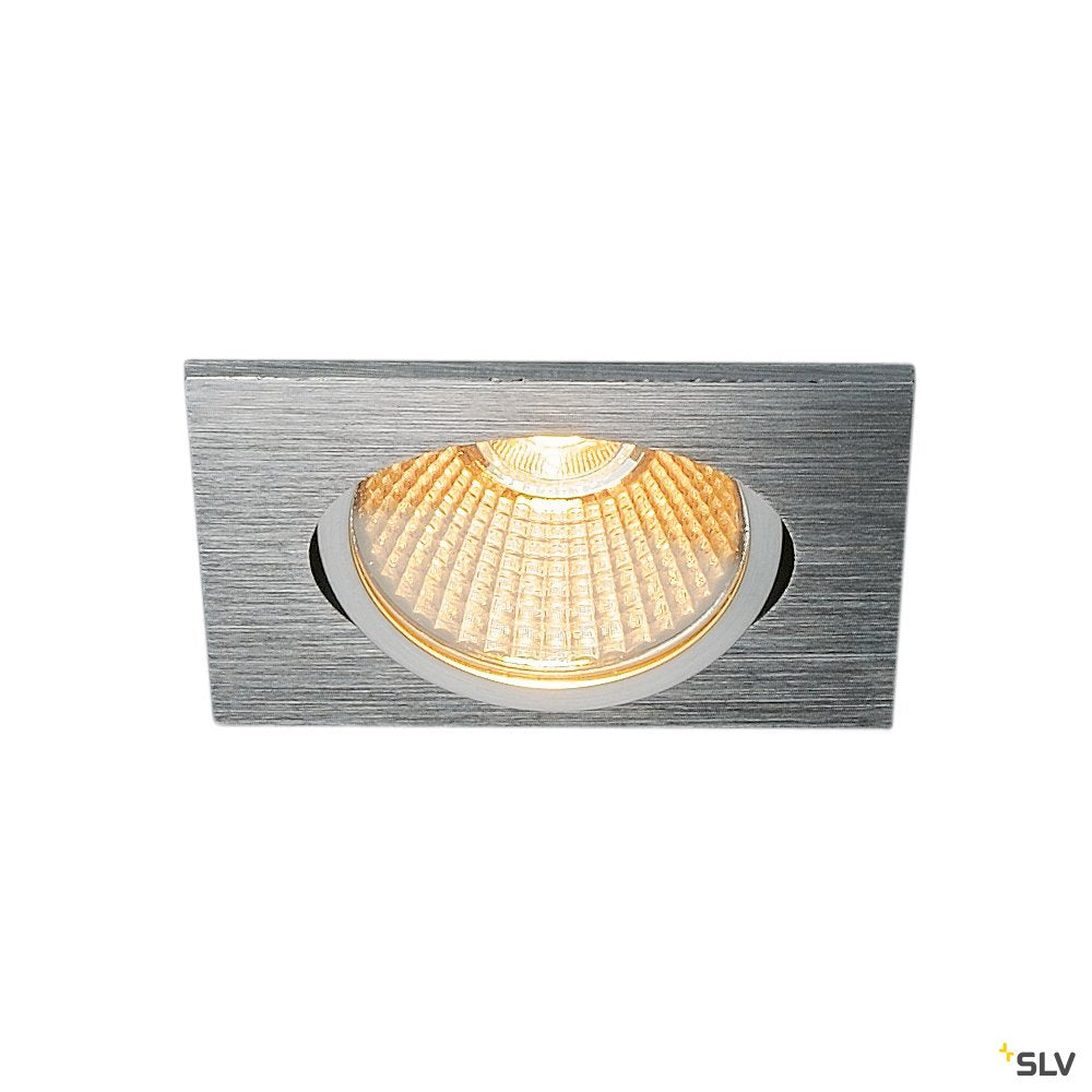 SLV NEW TRIA 68 I CS Indoor LED Deckeneinbauleuchte alu 2700K eckig