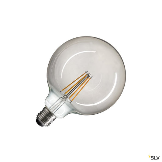 SLV LED Leuchtmittel, G125, E27, 2700K, 720lm, 280°, dimmbar, Rauchglas