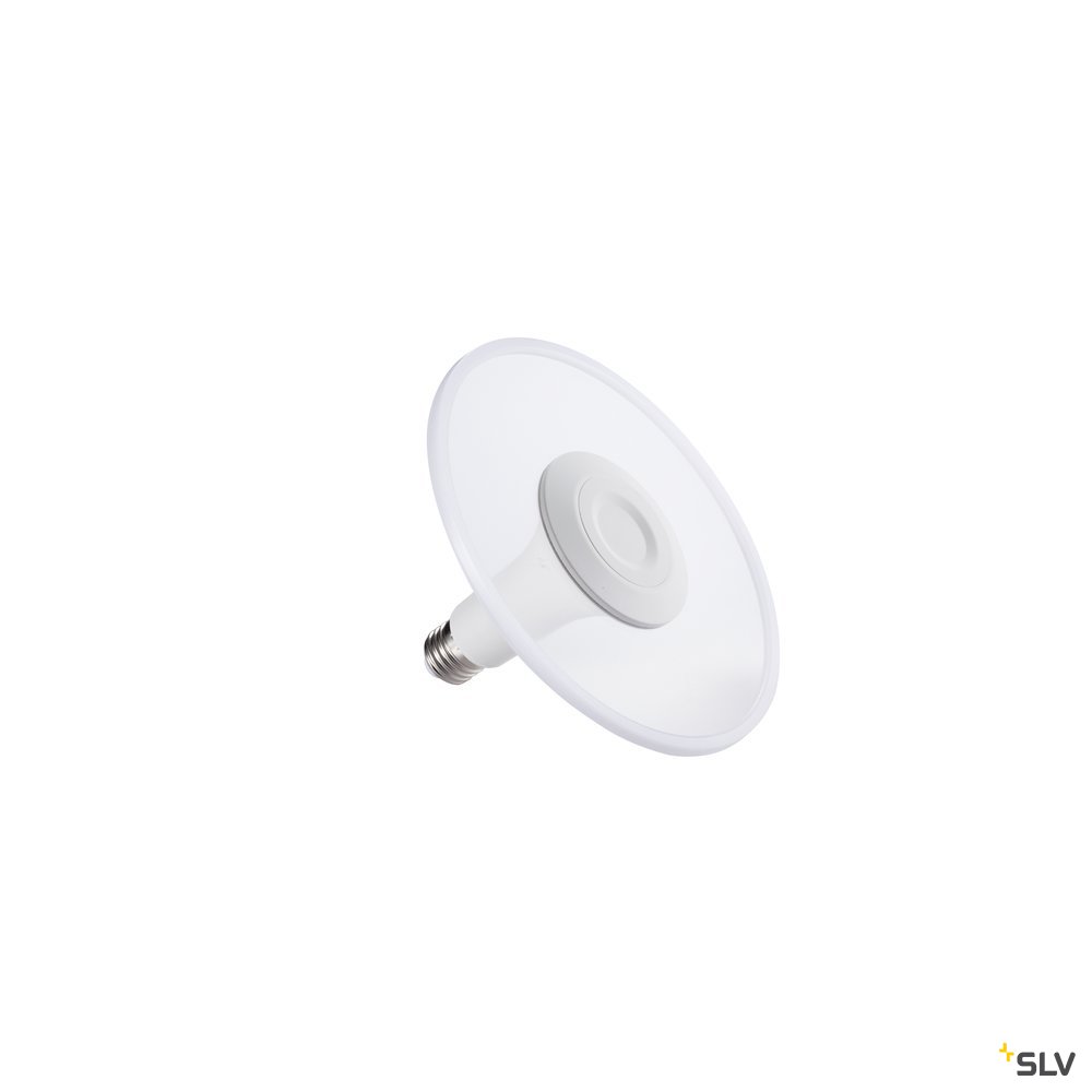 SLV LED DISK Leuchtmittel, E27, 2700K, 1000lm, 360°, dimmbar, Gehäuse weiß
