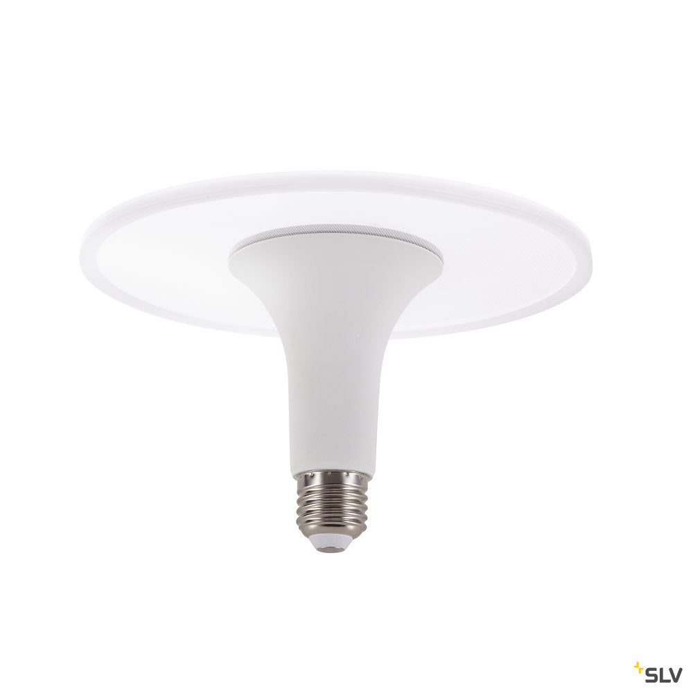 SLV LED DISK Leuchtmittel, E27, 2700K, 1000lm, 360°, dimmbar, Gehäuse weiß