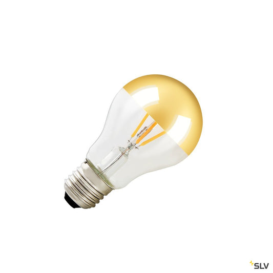 SLV LED Leuchtmittel Spiegelkopf, A60, E27, gold