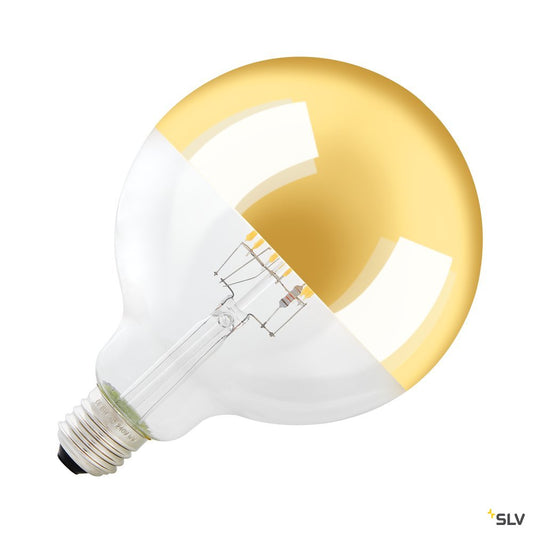 SLV LED Leuchtmittel Spiegelkopf, G125, E27, 2000K - 2900K, 400lm, 280°, dimmbar, gold