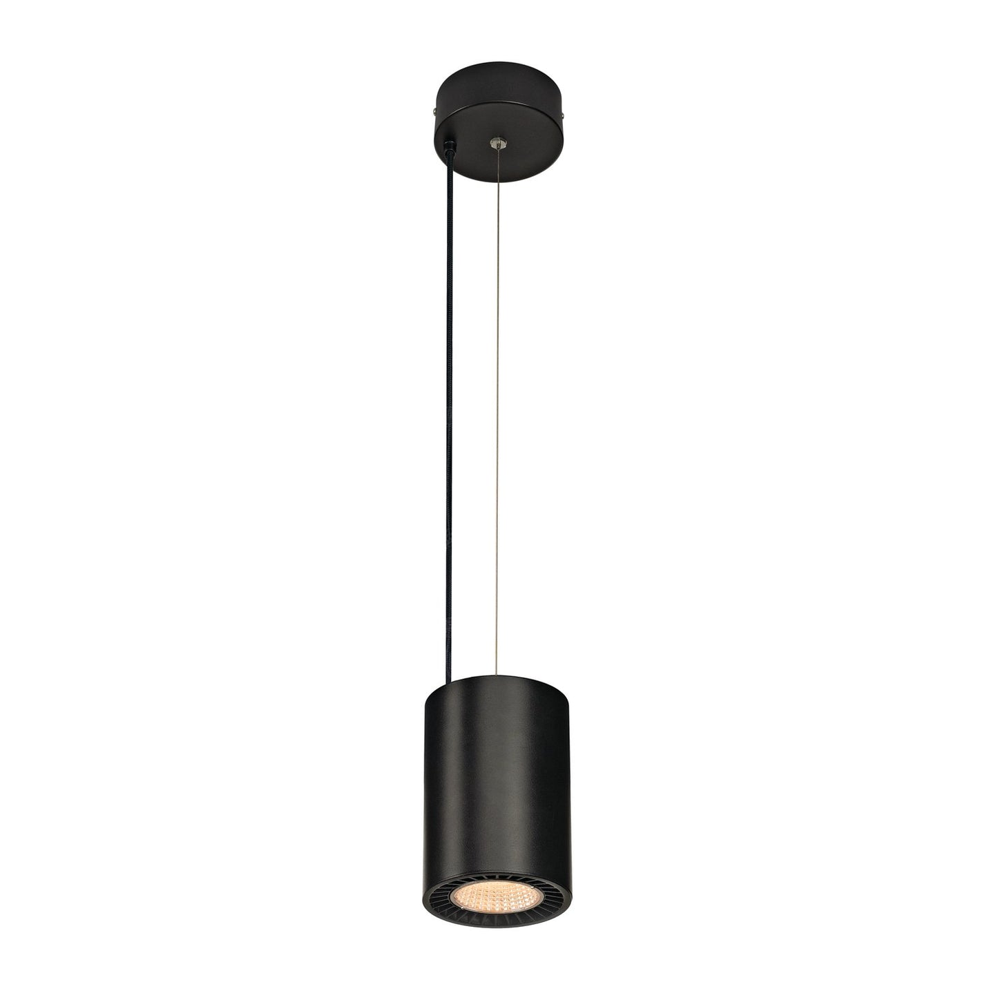 SLV SUPROS PD Indoor LED Pendelleuchte, rund, schwarz, 3000K, 60° Reflektor, CRI90, 2600lm