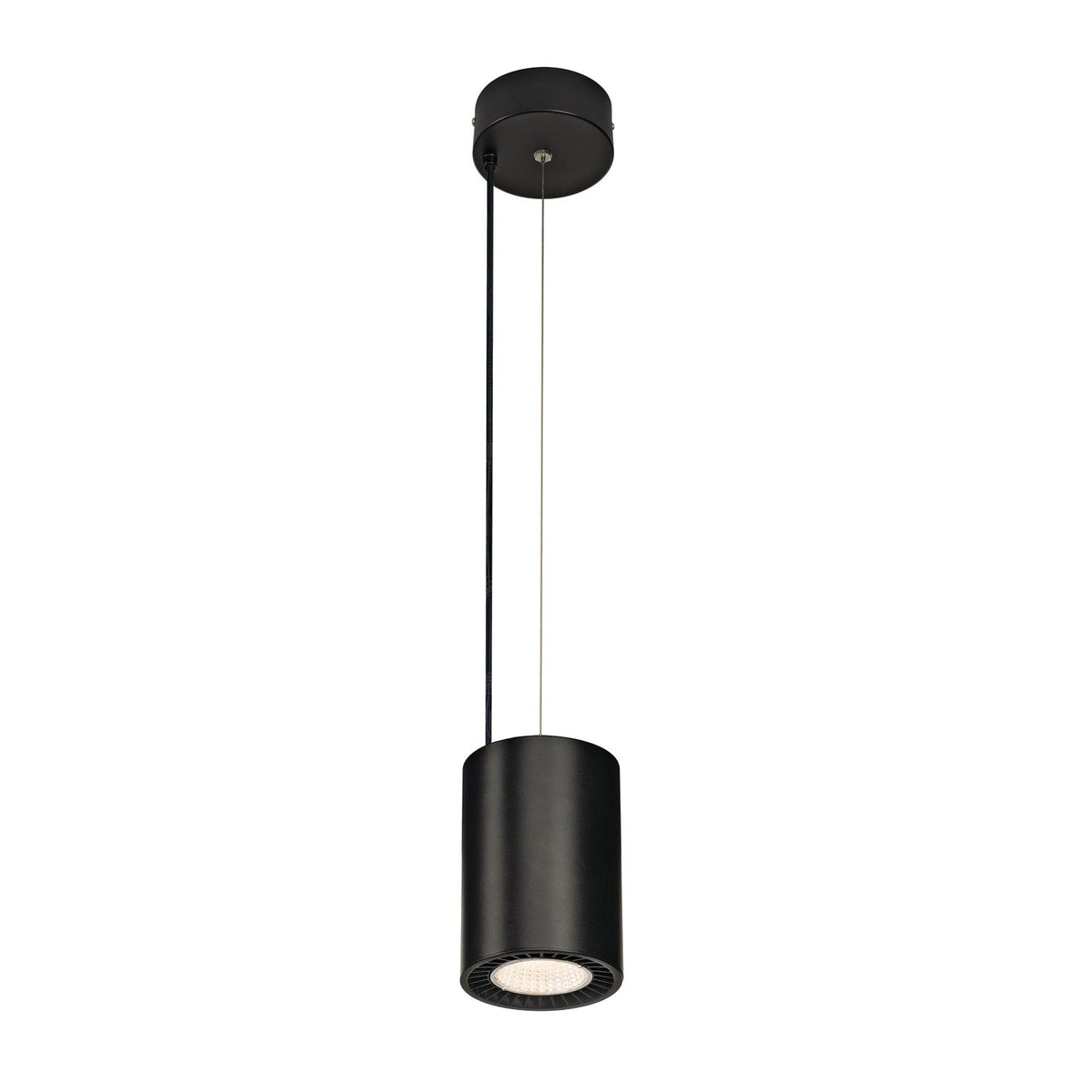 SLV SUPROS PD Indoor LED Pendelleuchte, rund, schwarz, 3000K, 60° Reflektor, CRI90, 3380lm