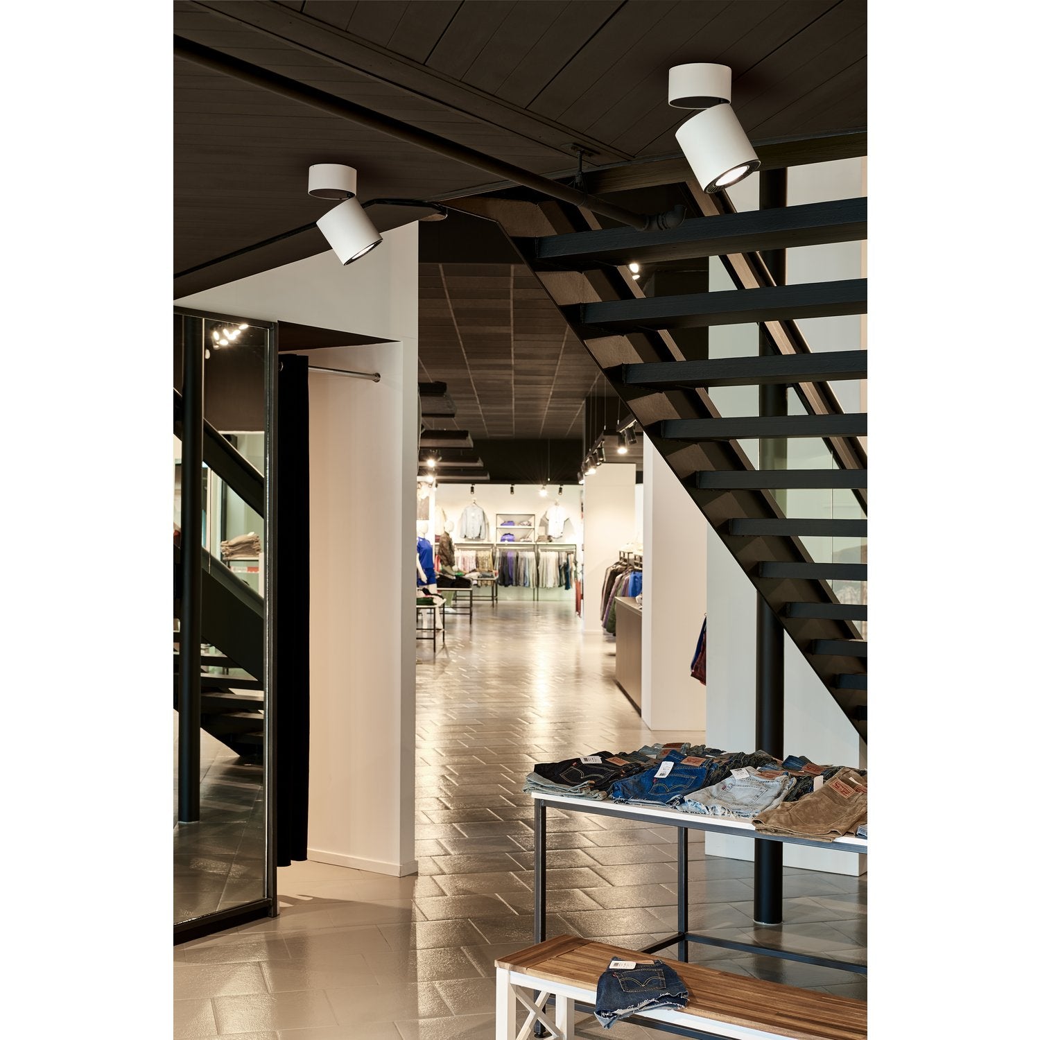SLV SUPROS CL Indoor LED Deckenaufbauleuchte, rund, weiß, 3000K, 60° Reflektor, CRI90, 3380lm