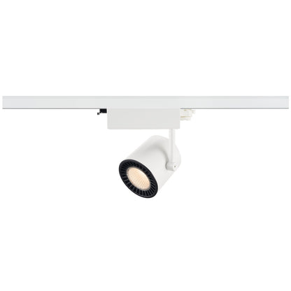 SLV 3~ SUPROS TRACK LED 3 Phasen System Leuchte weiß 3000K CRI90 60° Reflektor 2600lm inkl. 3 Phasen-Adapter