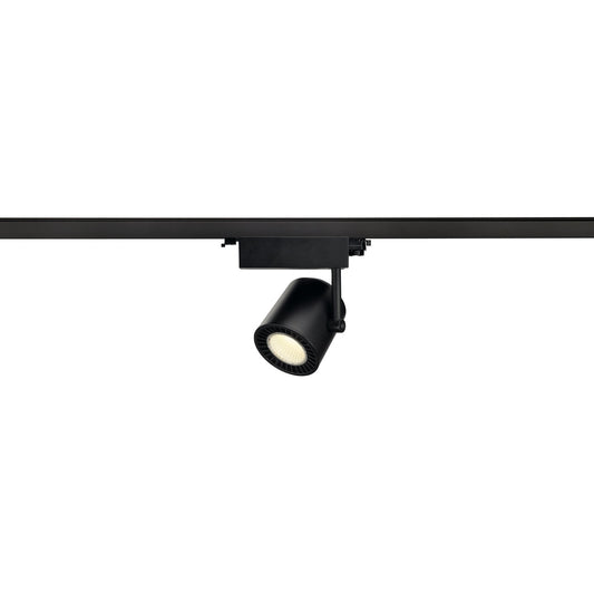 SLV 3~ SUPROS TRACK LED 3 Phasen System Leuchte schwarz 4000K CRI90 60° 3520lm Reflektor inkl. 3 Phasen-Adapter