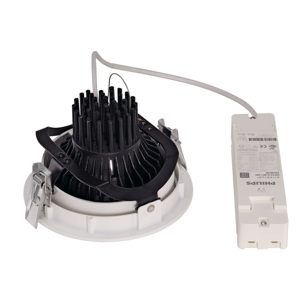 SLV SUPROS Indoor LED Deckeneinbauleuchte weiß rund 3000K 60° CRI90 2600lm