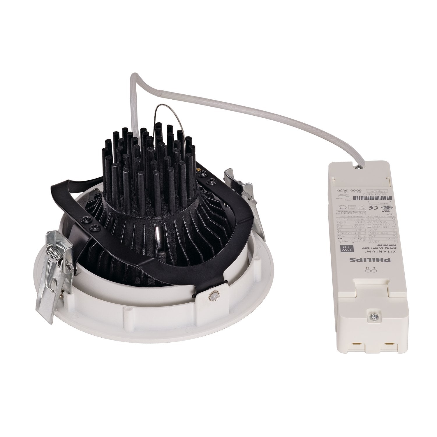 SLV SUPROS Indoor LED Deckeneinbauleuchte weiß rund 3000K 60° CRI90 3380lm