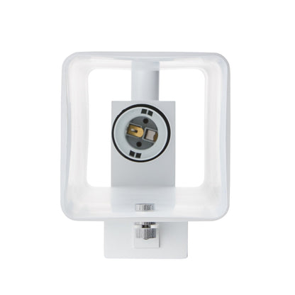SLV QUADRASS SPOT Indoor Wandaufbauleuchte mit LED Spot und E27 Fassung, weiß