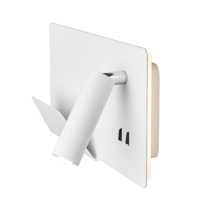 SLV SOMNILA SPOT Indoor LED Wandaufbauleuchte 3000K weiß Version links inkl. USB Anschluss