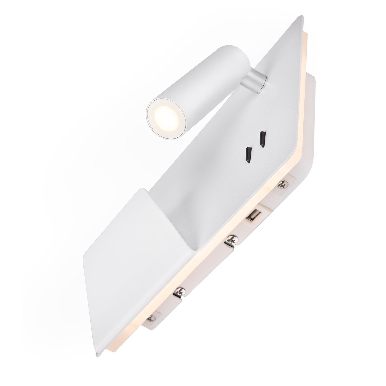 SLV SOMNILA SPOT Indoor LED Wandaufbauleuchte 3000K weiß Version links inkl. USB Anschluss