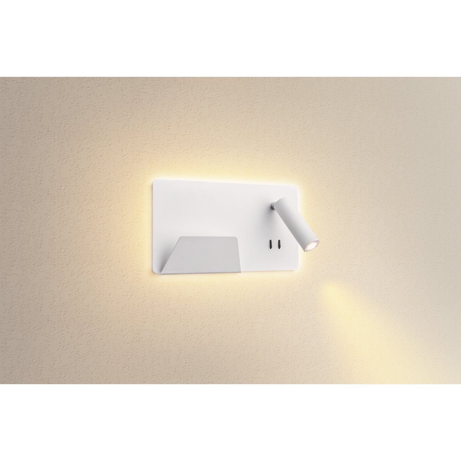 SLV SOMNILA SPOT Indoor LED Wandaufbauleuchte 3000K weiß Version links inkl. USB Anschluss