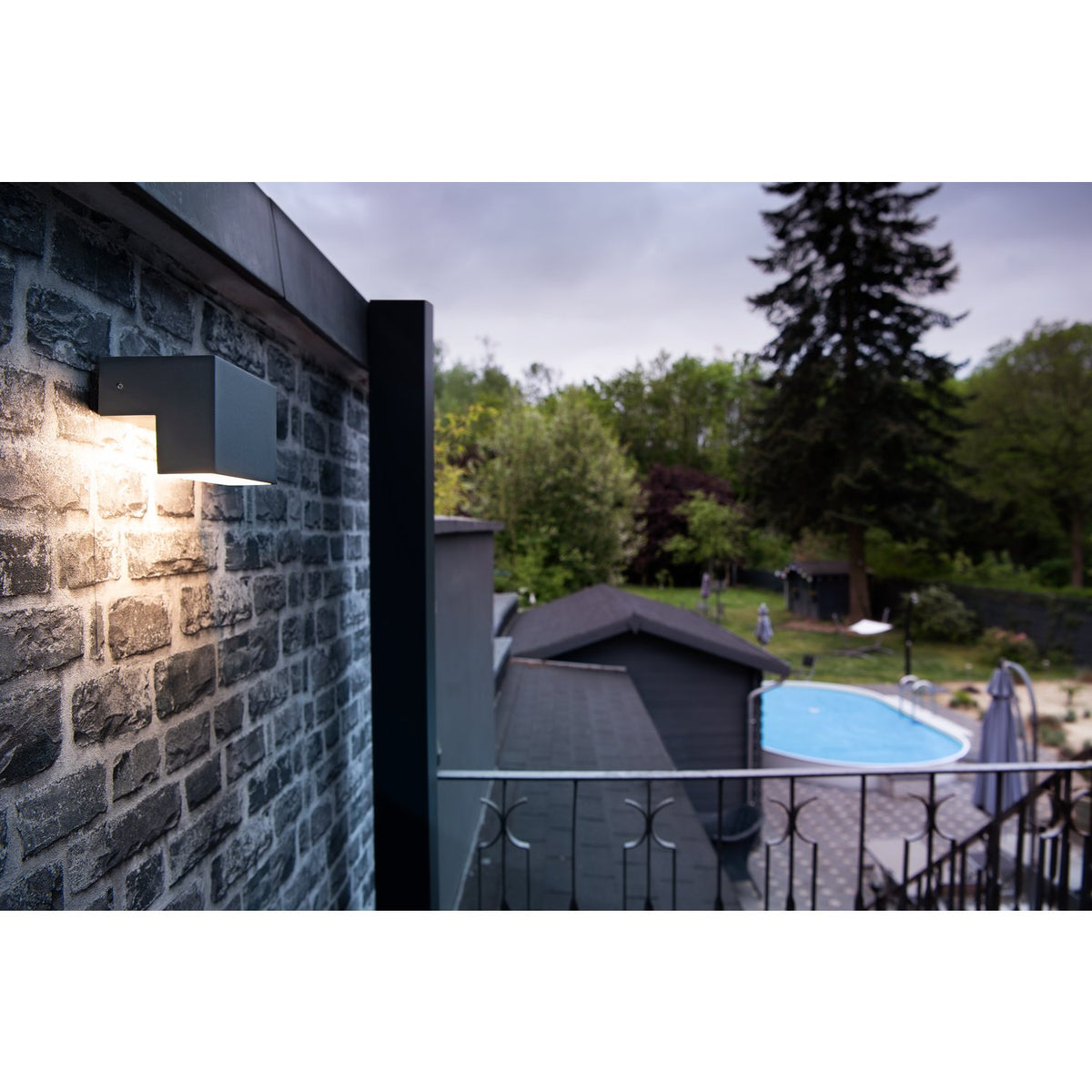 SLV L-LINE OUT WL, Outdoor LED Wandaufbauleuchte anthrazit CCT switch 3000/4000K