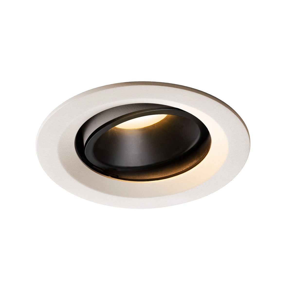 SLV NUMINOS DL M, Indoor LED Deckeneinbauleuchte weiß/schwarz 3000K 40° kardanisch dreh- und schwenkbar